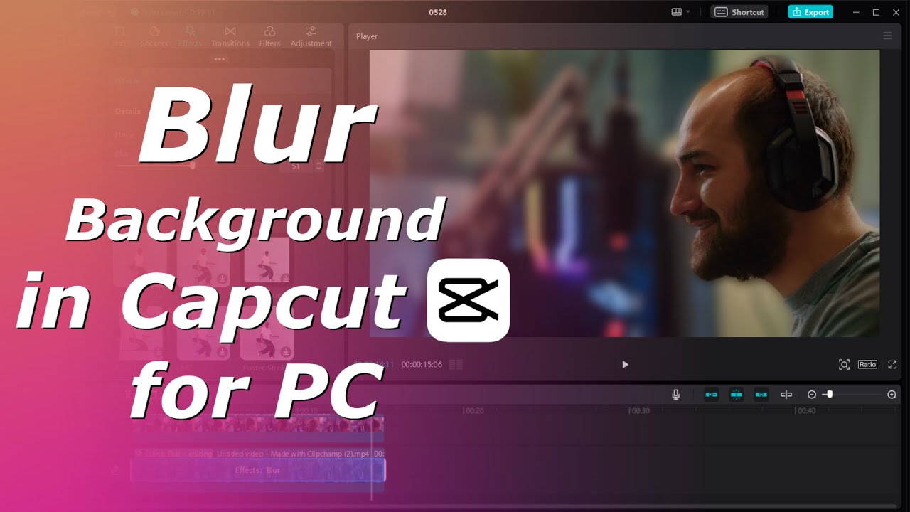 Blur video background in CapCut